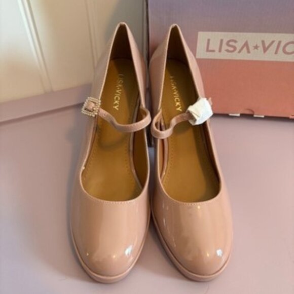 NWT Lisa Vicky Blush Bobble Platform Maryjane Pump - 8.5 Women - Picture 3 of 8